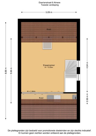 Floorplan - Doerianstraat 6, 1336 NP Almere